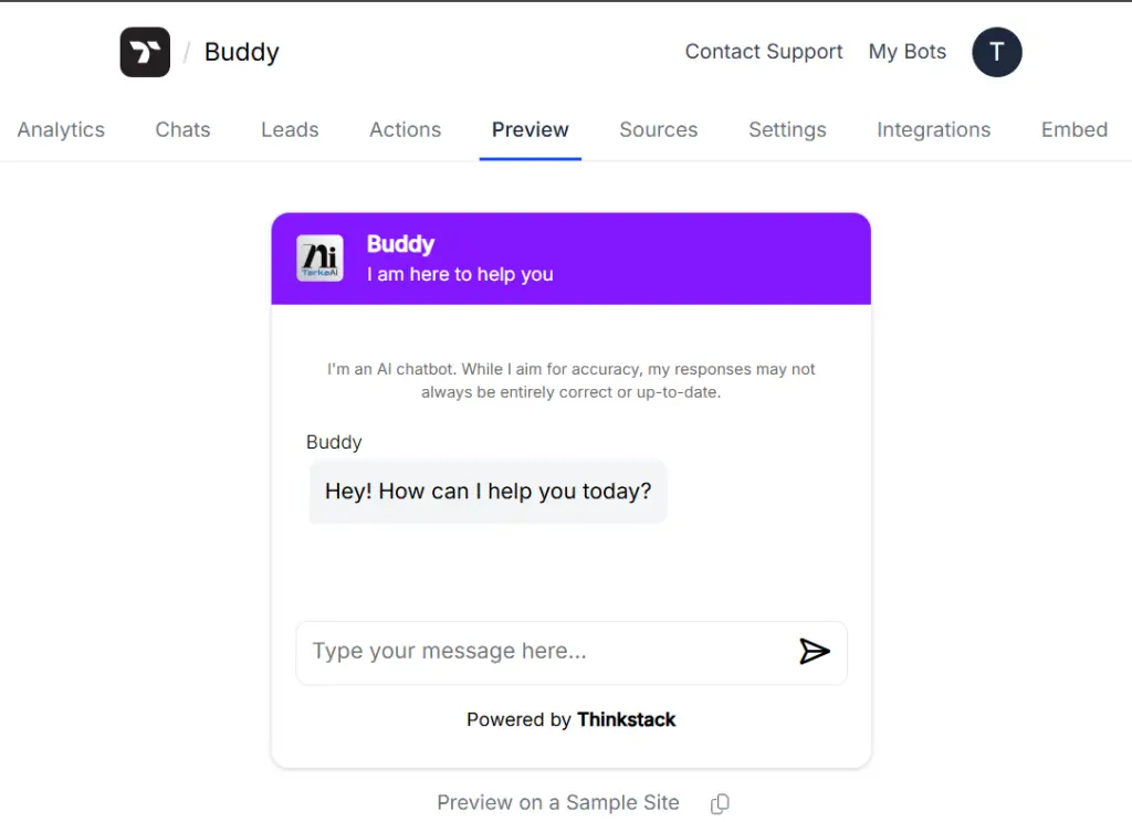 Using a no-code drag-and-drop builder to create a free AI chatbot for a website.